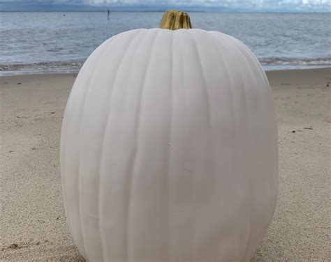 Large Off White Foam Pumpkin Halloween Thanksgiving Fall Decorations