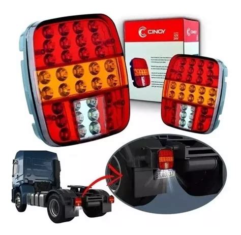 Par Lanterna Traseira Marmita Led Caminh O Ford Cargo Worker