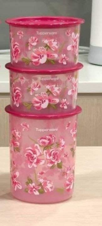 Tupperware Bloom Delight One Touch Set 3pcs Set Lazada Singapore