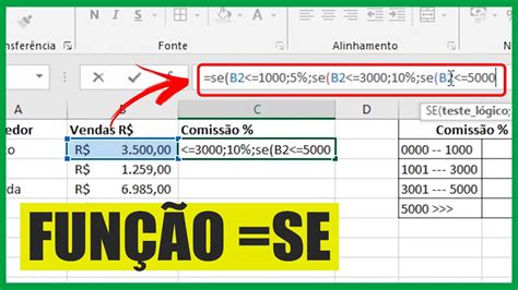 Fun O Se No Excel Mais De Condi Es Exemplo Pr Tico