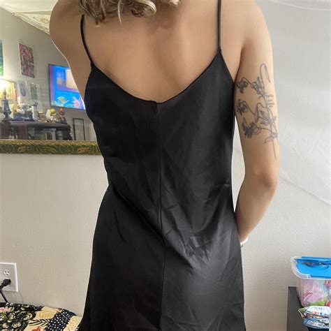 Black Lingerie Slip Dress Details Super Silky And Depop