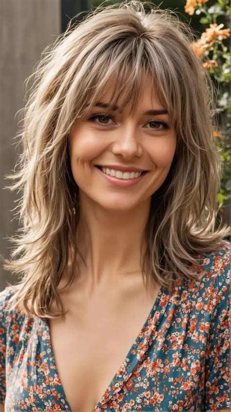 Discover Trendy Shaggy Hair Cuts With Bangs Face Framing Peekaboo