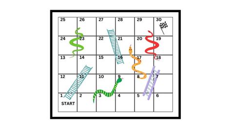 The Snakes And Ladders Game Is Shown With Numbers In Each Square Which