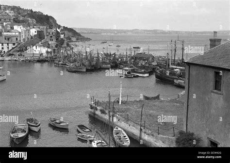 Brixham Harbour Black and White Stock Photos & Images - Alamy