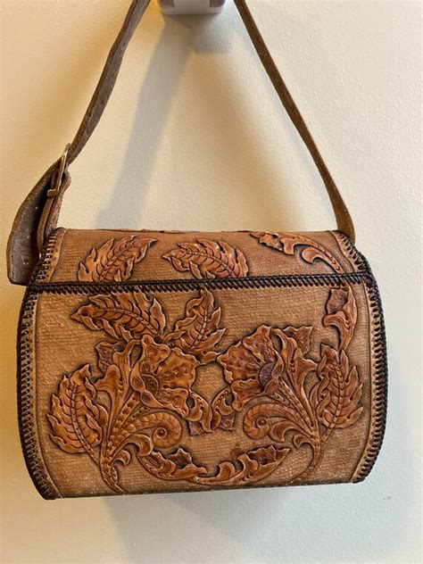 Vintage Tooled Leather Purse Gem