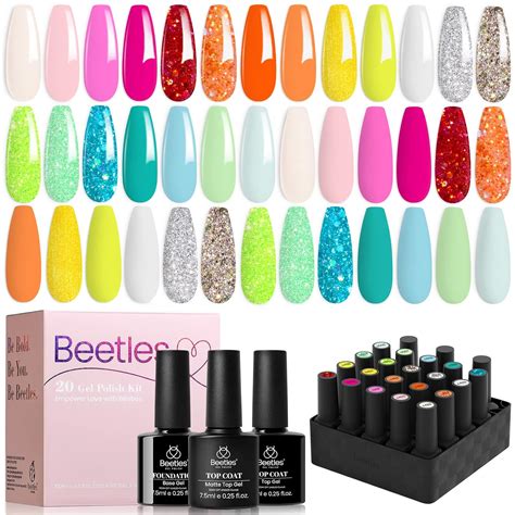 Amazon Beetles Gel Nail Polish Set Colors Diva Of Divas Collection Hot Pink Yellow