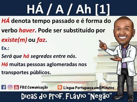 Diferença Entre Há E A - Língua Portuguesa em5Minutos: A Diferença entre "HÁ" - "A" e "Ah ...