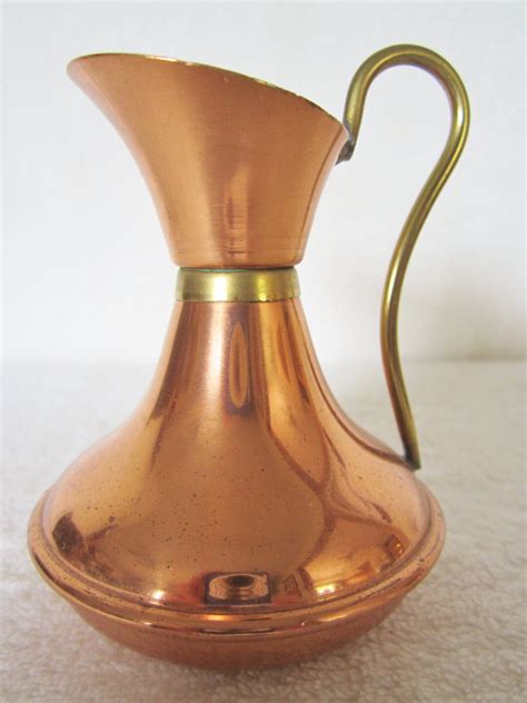 Copper Brass Pitcher Made In England By Lombard A Wonderful Etsy