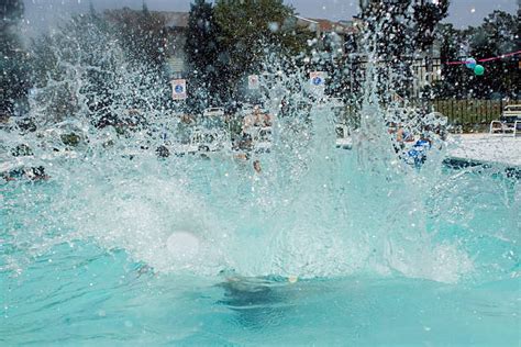 cannonball pool splash stock  pictures royalty