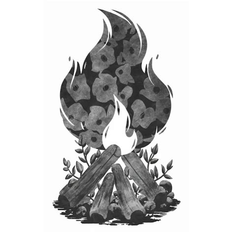 8000 Fire Drawing Black White Pictures