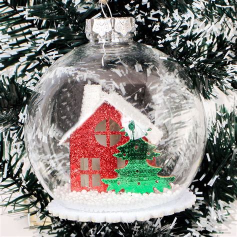 Enfeite Globo Casinha Neve Natalino Bola Luminosa 10 Cm - Compre Agora ...