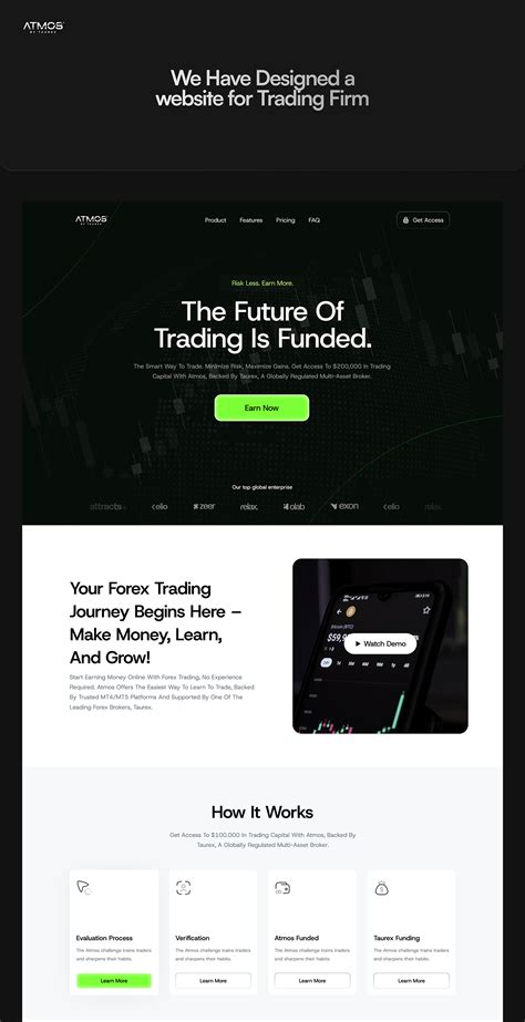 trading firm website design behance