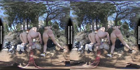 3 Gorgeous Babes Naked In Forest Playing With Their Pussies Next To Abandoned Building VR Porn