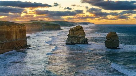 Gibson Steps at Sunrise, Twelve Apostles, Great Ocean Road in Victoria, Australia Stock Image ...