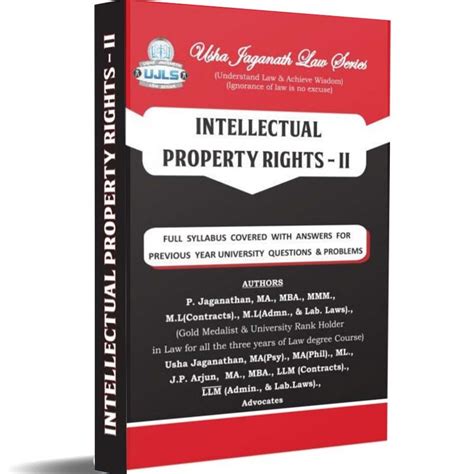 Intellectual Property Rights Ii Usha Jaganath Law Series