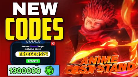 New All Working Codes For Anime Last Stand In Roblox Anime Last