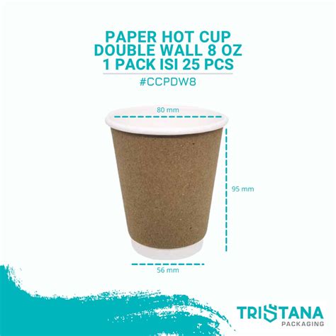 Jual PAPER HOT CUP DOUBLE WALL 8 Oz 1 PACK ISI 25 PCS Shopee Indonesia