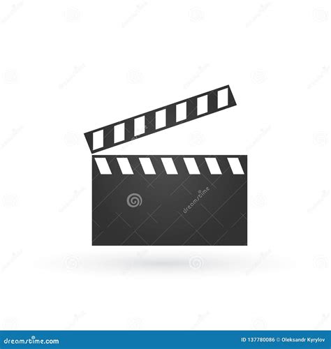 Vector Realistic Illustration Of Open Movie Clapperboard Or Clapper