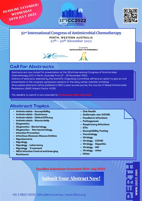 ABSTRACT DEADLINE EXTENDED | International Society of Antimicrobial
