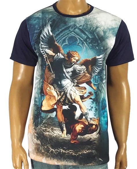 Roupa De São Miguel Arcanjo - Camiseta São Miguel Arcanjo REF:1015041MA - Loja de Roupas Cristã ...