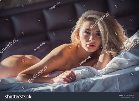 Naked Blonde Woman Looking Camera While Stock Photo Shutterstock