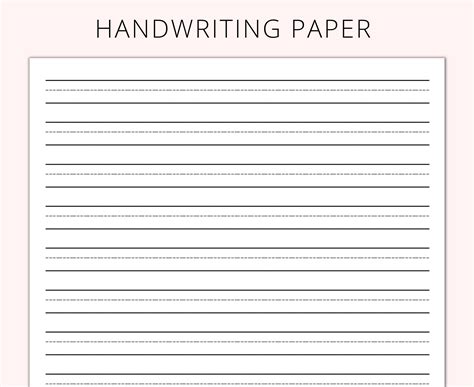 Practice Writing Paper Handwriting Paper Handwriting Sheet - Etsy