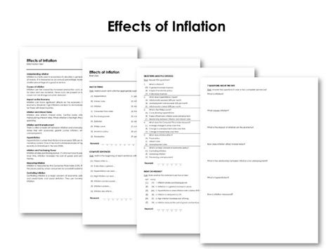 Effects Of Inflation Teaching Resources