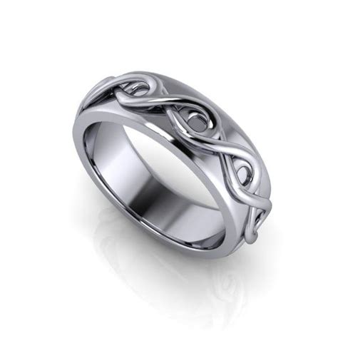 Mens Infinity Wedding Band 7mm In Width Infinity Wedding Band