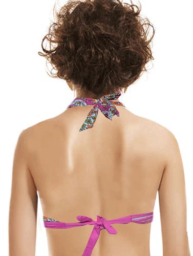 Retro Print Halter Bikini Top