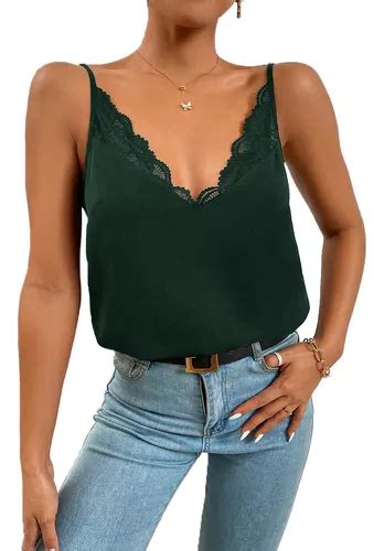 Blusa Sexy Cuello En V Tirantes Ajustable Elegante Mujer Meses Sin