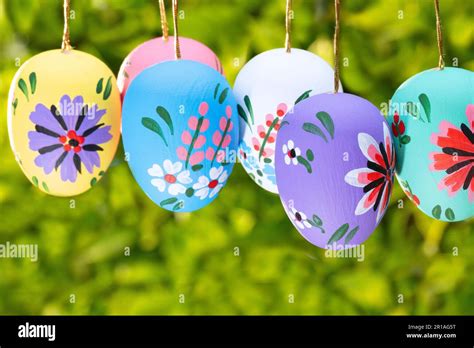 hand painted easter eggs stock photo alamy