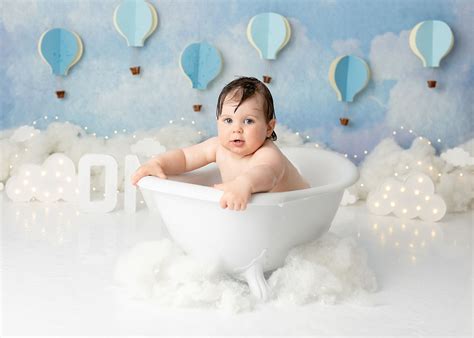 Hot Air Balloon St Birthday Cake Smash For Albert