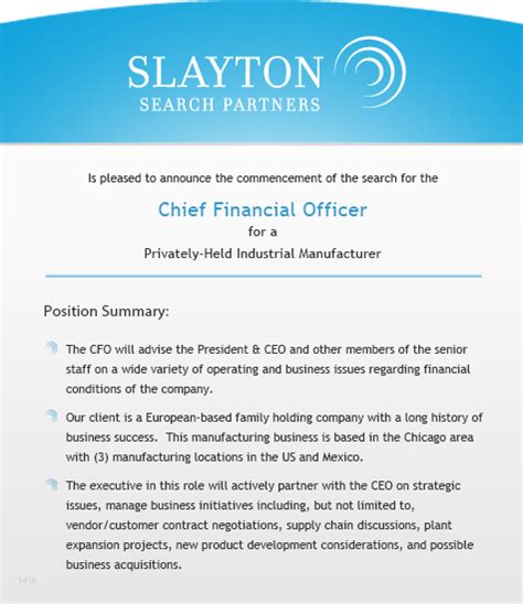 chief financial officer