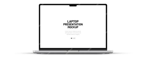 Premium Vector 3d Laptop Mockup Front View Isolated On White Background Notebook Device For Ui