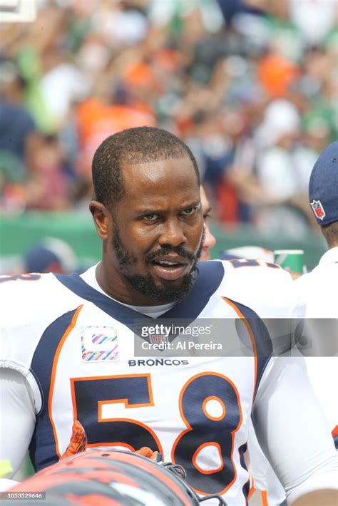 Linebacker Von Miller Of The Denver Broncos Tapes His Fingers On The