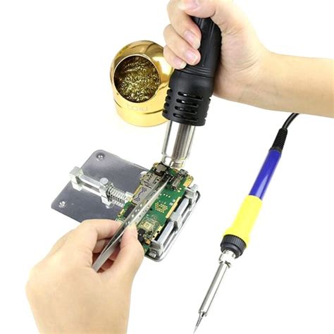 Baku Bk L V W Led Digital Hot Air Gun Smd Rework Station With Soldering Iron Free