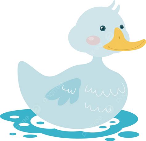 Hand Draw Cartoon Vector Design Images Hand Draw Blue Cartoon Duck