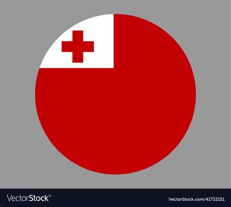 Tonga Flag National Oceania Emblem Icon Royalty Free Vector
