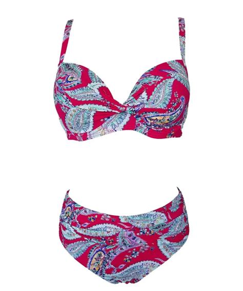 Moontide Swimwear Hot Paisley High Ruched Front Bikini Pant