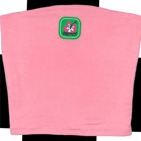 Omighty Aloha Boob Tube In Pink Size Small Worn Depop