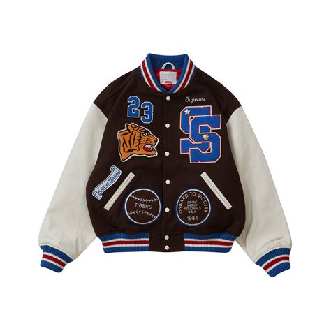 Supreme Tiger Varsity Jacket BrownSupreme Tiger Varsity Jacket Brown