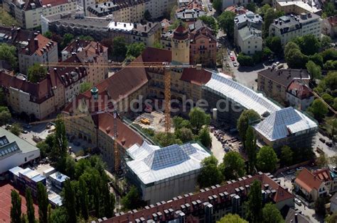 Luftaufnahme M Nchen Baustelle Zur Sanierung Des Staatl