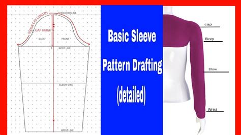 How To Draft A Basic Sleeve Pattern Detailed Youtube