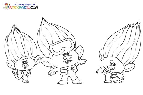 Coloriage Les Trolls 3 à Imprimer