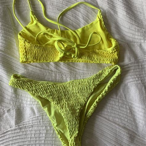 Yellow Bikini Set Size Medium The Bottoms Are Depop
