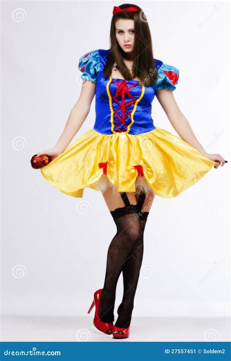 Snow White Stock Image Image Of Girl Brunette Stockings