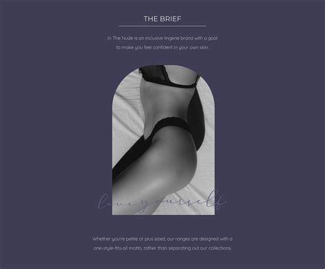 In The Nude Lingerie Brand Identity Landing Page On Behance