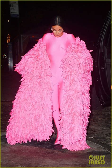 Photo: kim kardashian wows in pink outfit for snl after party 09 ...