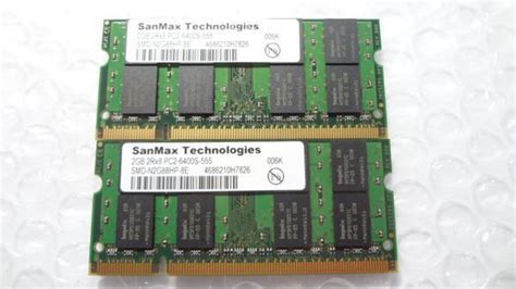 Yahooオークション ノートパソコン用 Sanmax Technologies Ddr2 Pc2