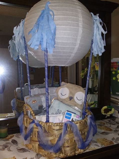 Hot Air Balloon Baby Shower Gift Basket Hot Air Balloon Baby Shower